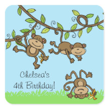 Custom Zoo Animals Affen um Stickers