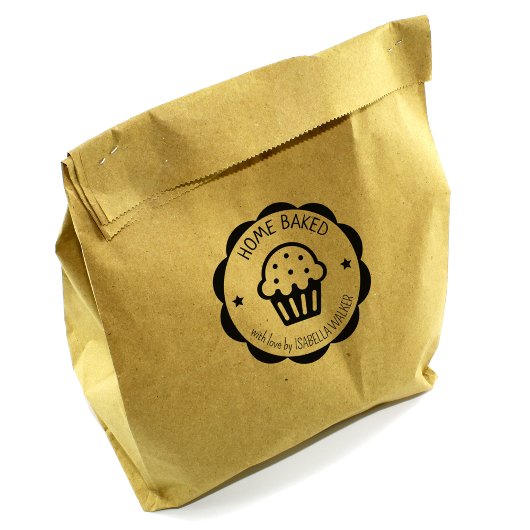 Custom Zuhause Baked Cupcakes Business Gummistempel