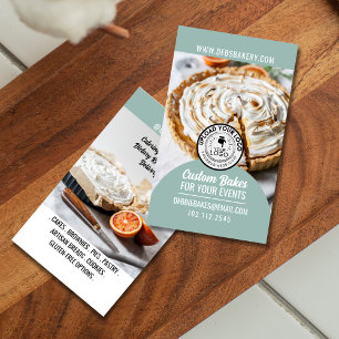 Custom Zuhause Bakery Foto Visitenkarte