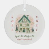 Custom "Zuhause for the Holidays" Ornament Aus Glas (Rückseite)