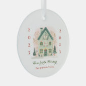Custom "Zuhause for the Holidays" Ornament Aus Glas (Vorderseite Rechts)