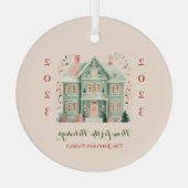 Custom "Zuhause for the Holidays" Ornament Aus Glas (Rückseite)