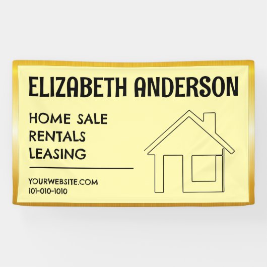 Custom Zuhause Sale Kommerziell Rental and Lease Banner (Horizontal)