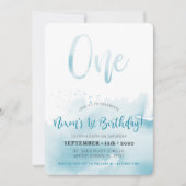 CUSTOM zum ersten Geburtstag einladen zu Nixon Einladung (Vorderseite)