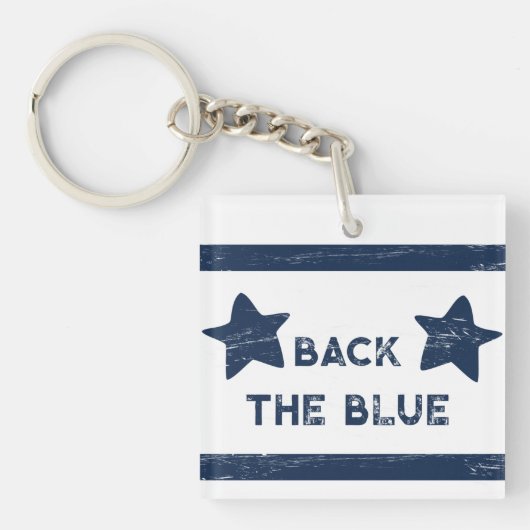 CUSTOM Zurück zum blauen Schlüsselanhänger (Vorderseite)