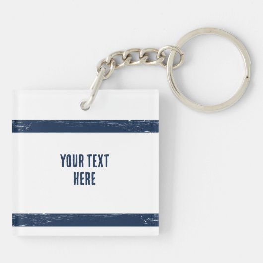 CUSTOM Zurück zum blauen Schlüsselanhänger (Rückseite)