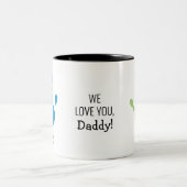 Custom Zwei Handdrucke Wir Liebe Sie, Daddy! Mug Zweifarbige Tasse (Mittel)