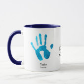 Custom Zwei Handdrucke Wir Liebe Sie, Mommy! Tasse (Links)