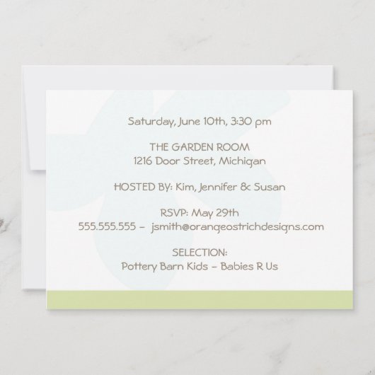 Custom - Zwillingspügel Einladung (Rückseite)