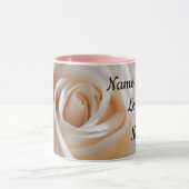 Customable White Rose "Love You" mug Tasse (Zentrum)