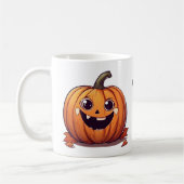 CustomCutest Pumpkin Cartoon Halloween Orange Text Kaffeetasse (Links)