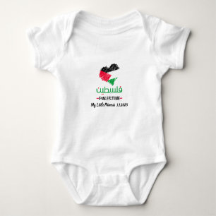 Custome Baby Palestine heart Baby Strampler