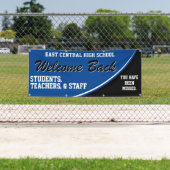 Custome Blue Willkommen zurück zum Schulbanner Banner (Insitu)