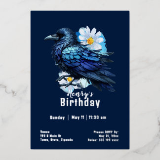 Custome Crow Birthday Folieneinladung