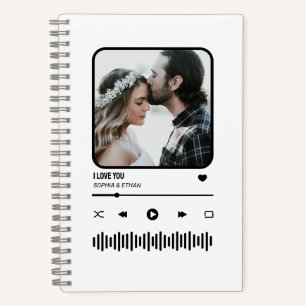 Custome Foto Song Playlist Couple Valentine's Day Notizblock