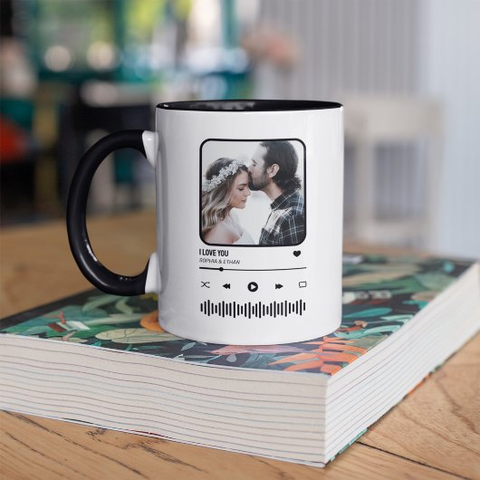 Custome Foto Song Playlist Couple Valentine's Day Tasse