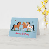 Custome Horse Pals Birthday Card Karte (Gelbe Blume)