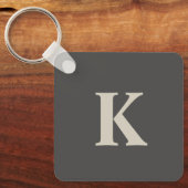 Custome Mit Monogramm Gray Schlüsselanhänger (Vorderseite)