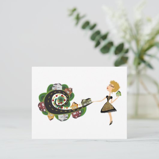 Custome Real Anwesen Postkarte (Stehend Vorderseite)