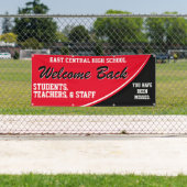 Custome Red Willkommen zurück zur Schule Banner (Insitu)