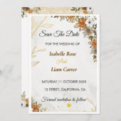 Custome Rustic Boho Fall Save the Date Card (Vorne/Hinten)