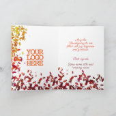 Customer|Employee Autumn Herbstlaubs Erntedank Karte (Innenseite)