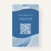 Customer Employee Photo, Qr Code, Logo, Name  Ausweis (Rückseite)