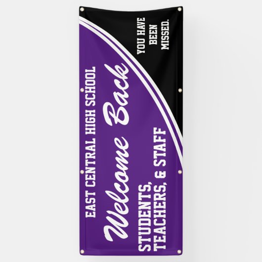 Customer Lila Welcome Back to School Banner (Vertikal)