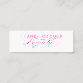 Customer Loyalty Cards For Spa Beauty Salons Treuekarte (Rückseite)