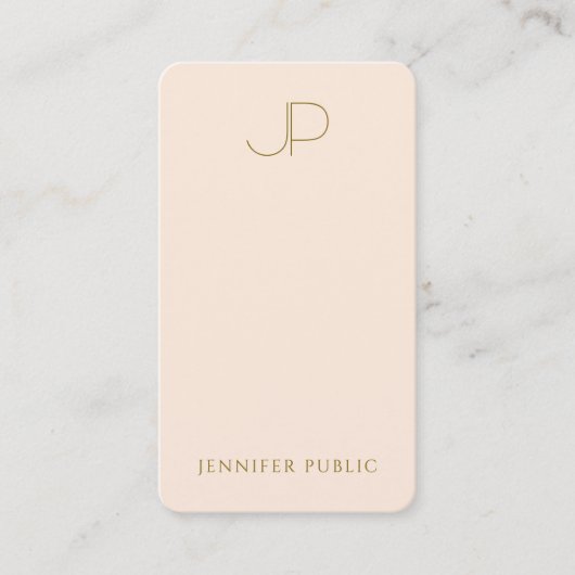 Customer Monogram Stylish Template Luxury Silk Visitenkarte (Vorderseite)