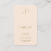Customer Monogram Stylish Template Luxury Silk Visitenkarte (Rückseite)