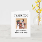 Customer Thank You, Appreciation Card Karte (Gelbe Blume)