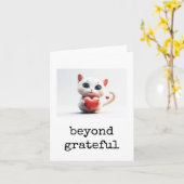 Customer Thank You Card, Appreciation, Cute Cat Karte (Gelbe Blume)
