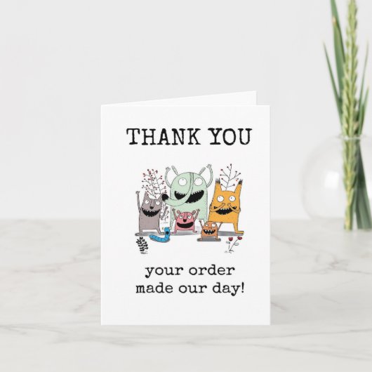Customer Thank You Card, Funny, Cute Karte (Vorderseite)
