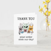 Customer Thank You Card, Funny, Cute Karte (Gelbe Blume)