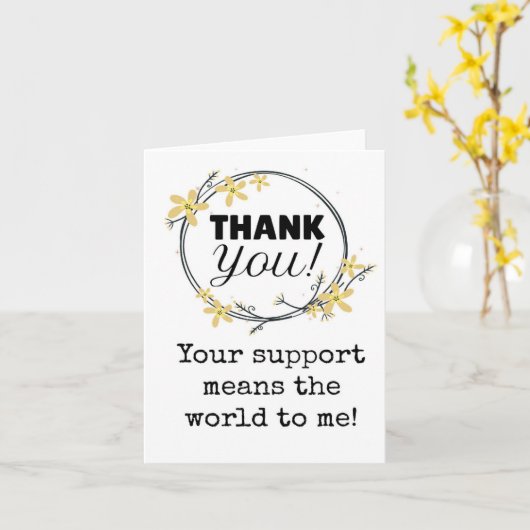 Customer Thank You, Order Packing Karte (Gelbe Blume)