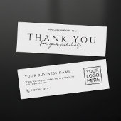 Customers Order Packaging Thank You Mini Inserts Mini Visitenkarte