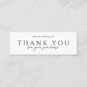 Customers Order Packaging Thank You Mini Inserts Visitenkarte (Vorderseite)