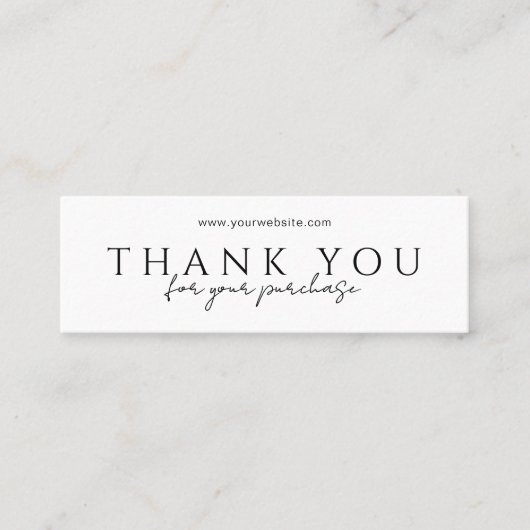 Customers Order Packaging Thank You Mini Inserts Visitenkarte (Vorderseite)