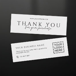 Customers Order Packaging Thank You Mini Inserts Visitenkarte