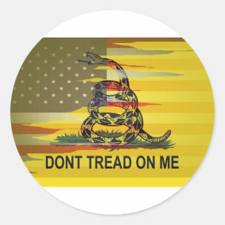 CustomGadsden Runder Aufkleber