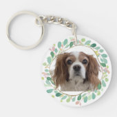 CustomGreen Cavalier Silhouette and Foto Schlüssel Schlüsselanhänger (Vorderseite)