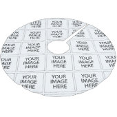 #CustomImageLogoTreeSkirts Polyester Weihnachtsbaumdecke (Schrägansicht)