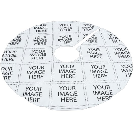 #CustomImageLogoTreeSkirts Polyester Weihnachtsbaumdecke (Schrägansicht)