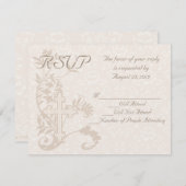 CustomInvites Cross Blüh Wedding RSVP Card (Vorne/Hinten)