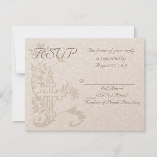 CustomInvites Cross Blüh Wedding RSVP Card Karte