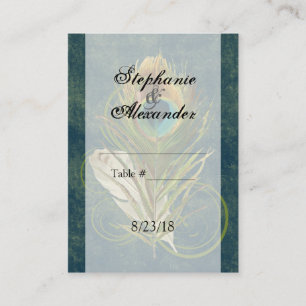 CustomInvites Peacock Feather Wedding Platzkarten