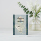 CustomInvites Pfauenfeder-Hochzeitsplatzkarten Platzkarte (Stehend Vorderseite)
