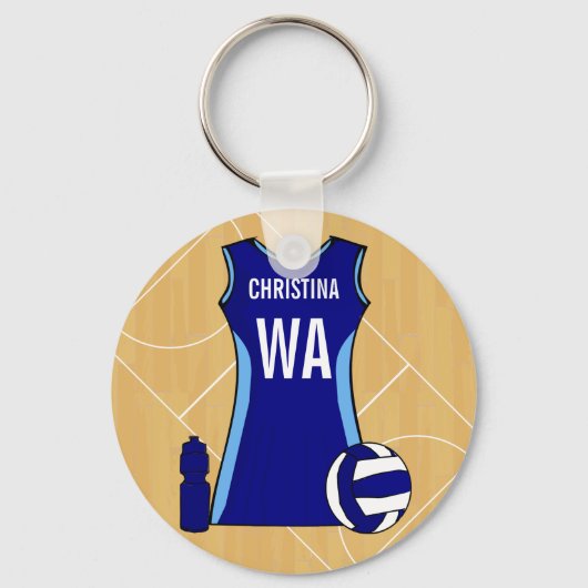 Customisabe Netball Schlüsselring Nichola Schlüsselanhänger (Vorderseite)