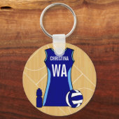 Customisabe Netball Schlüsselring Nichola Schlüsselanhänger (Rückseite)
